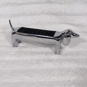 Umbra Dachshund Ring Holder Chrome Dog Jewelry Organizer Modern Vanity Decor
